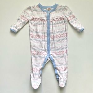 Gymboree Baby Snowflake Fair Isle Snap-up Footie